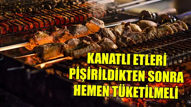 Kanatlı etleri pişirildikten sonra hemen tüketilmeli