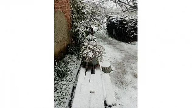 Kar yağışı Yatağan'ın yüksek kesimlerini beyaza bürüdü