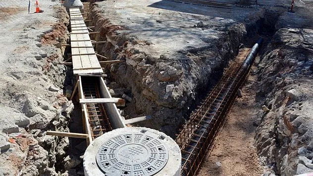 Kavaklıdere'de 7 bin 500 metre kanalizasyon hattı döşendi