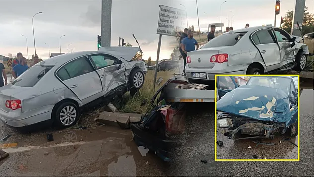 Kavşakta Feci Çarpışma! 2 Kişinin Durumu Ağır