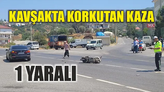 Kavşakta korkutan kaza: 1 yaralı