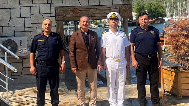 Kaymakam Akkaya'dan Fethiye Sahil Güvenlik Komutanı Çalık'a hayırlı olsun ziyareti