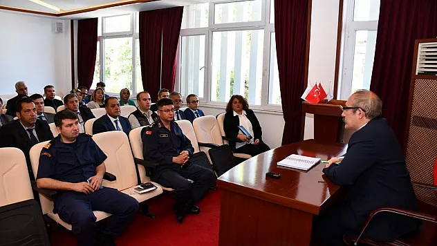 Kaymakam Karaman kurum amirleriyle bir araya geldi