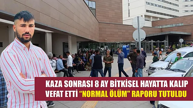 Kaza sonrası 8 ay bitkisel hayatta kalıp vefat etti 'Normal ölüm' raporu tutuldu