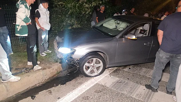 Kazadan kaçarken orta refüje çıkıp ağaca çarptı