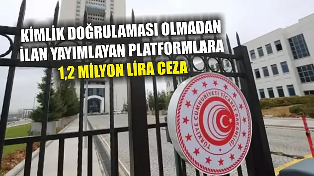 Kimlik doğrulaması olmadan ilan yayımlayan platformlara 1,2 milyon lira ceza