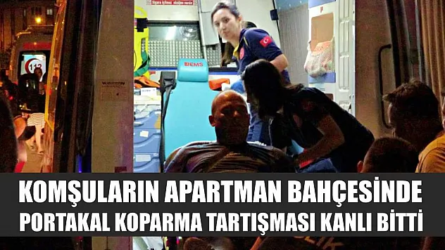 Komşuların apartman bahçesinde portakal koparma tartışması kanlı bitti