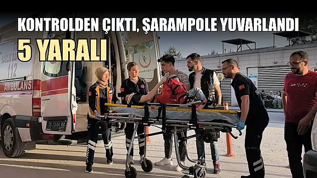 Kontrolden çıktı, şarampole yuvarlandı: 5 yaralı