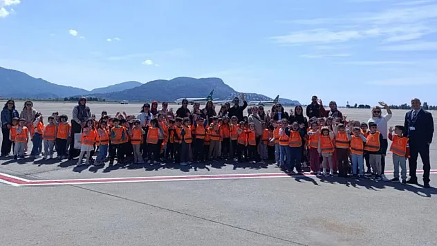 Köyceğiz Anaokulu öğrencileri Dalaman Havalimanı'nı gezdi
