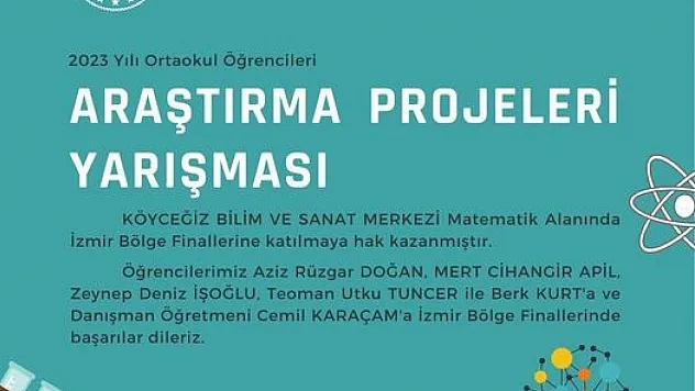 Bilim ve Sanat Merkezi'nin Projeleri Bölge Finaline Katılacak