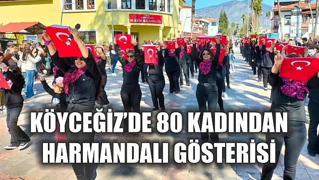 Köyceğiz'de 80 kadından harmandalı gösterisi