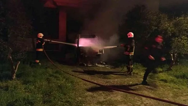 Köyceğiz'de araç yangını