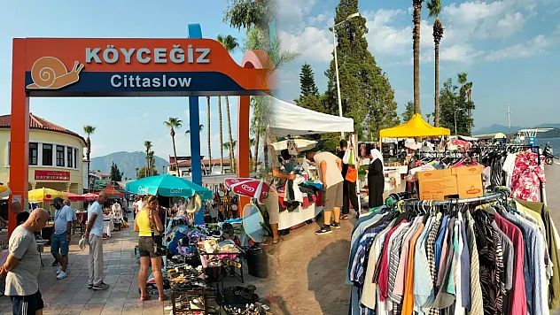 Köyceğiz'de ikinci el pazarı sıcak havadan etkilendi