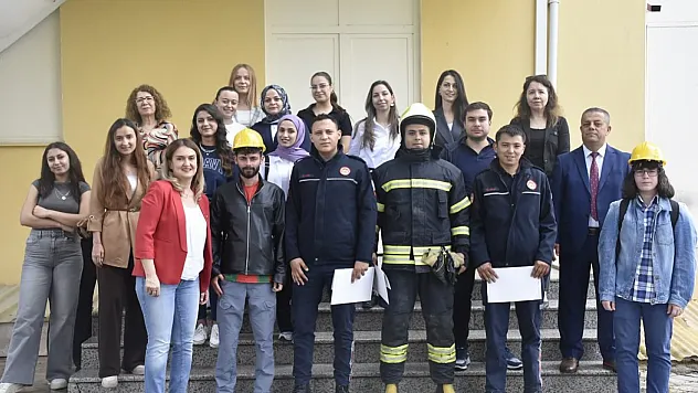 Köyceğiz'de Yüksekokul personeline yangın eğitimi verildi