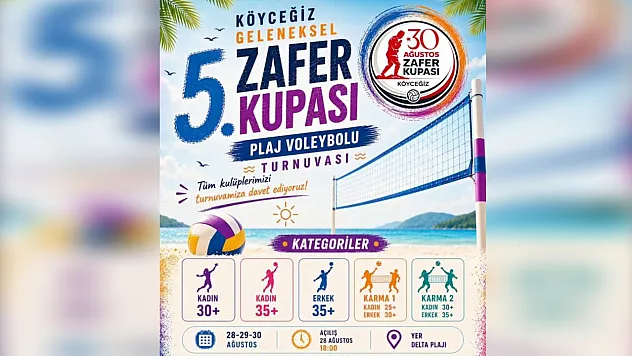 Köyceğiz Plaj Voleybolu Turnuvası için geri sayım başladı