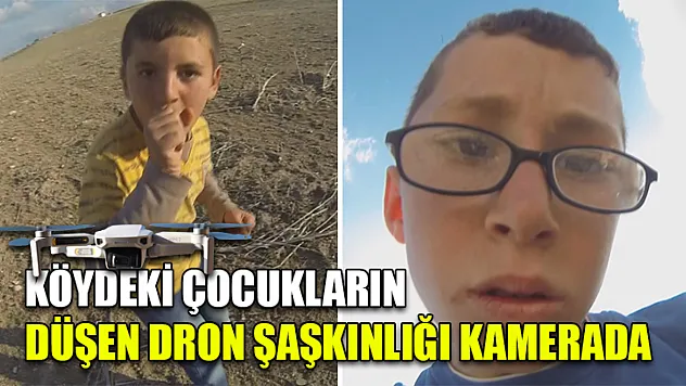 Köydeki Çocukların Düşen Dron Şaşkınlığı Kamerada