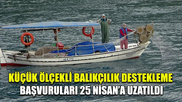 Küçük ölçekli balıkçılık destekleme başvuruları 25 Nisan'a uzatıldı