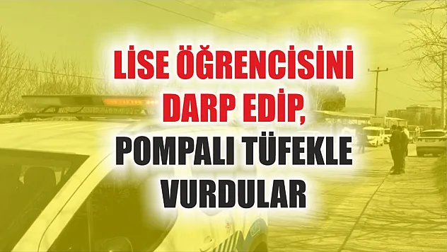 Lise öğrencisini darp edip, pompalı tüfekle vurdular