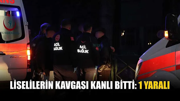 Liselilerin kavgası kanlı bitti: 1 yaralı