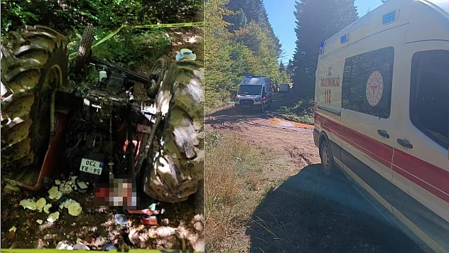 Mantar toplamaya giden ailenin traktörü devrildi: Dede öldü, torunu yaralandı