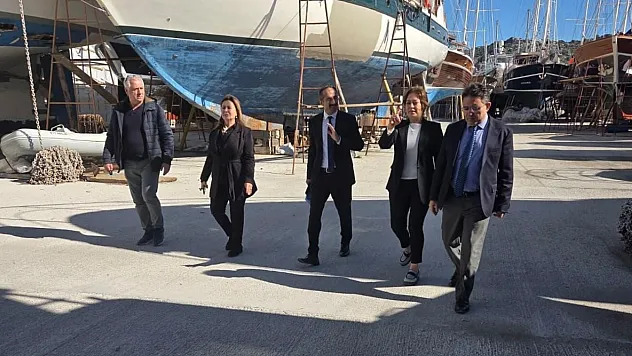 Marmaris Bozburun Tersane bölgesinde yatırım alanlarına yerinde inceleme