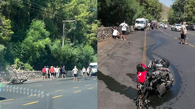 Marmaris-İçmeler yolunda motor kazası: 1 ölü, 1 ağır yaralı