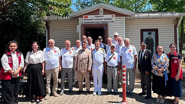 Marmaris Kaymakamı Kaya Kıbrıs Barış Harekatı'nın yıl dönümünde gazileri ziyaret etti