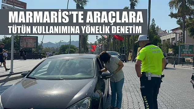 Marmaris'te araçlara tütün kullanımına yönelik denetim