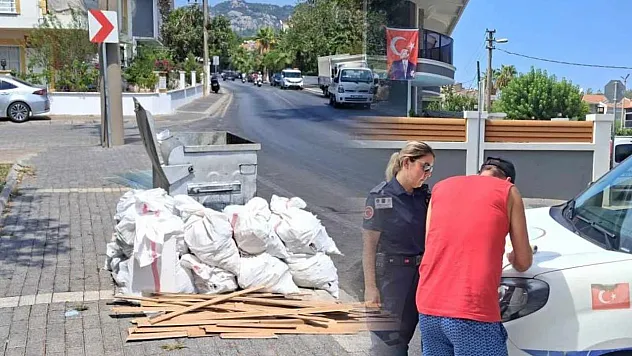 Marmaris'te kaçak moloz dökümüne ceza