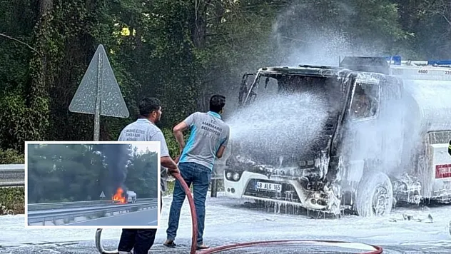 Marmaris'te mazot tankeri alev aldı, facia son anda önlendi