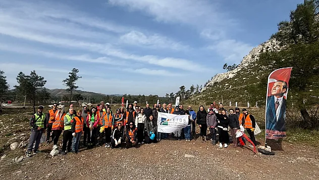 Marmaris'te otelciler yanan orman alanlarına fidan dikti