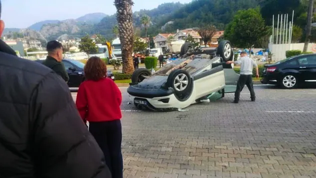 Marmaris'te takla atan otomobil sürücüsünün kanında yüksek alkol çıktı