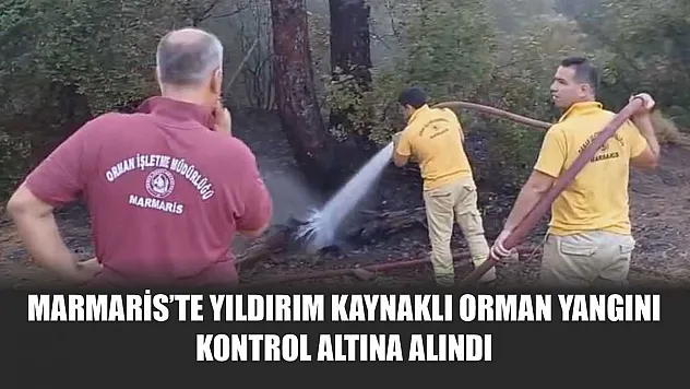 Marmaris'te Yıldırım Kaynaklı Orman Yangını Kontrol Altına Alındı