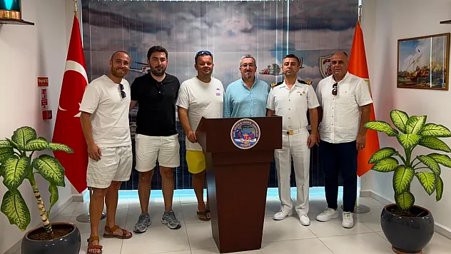 Mehmet Eskici, Fethiye Sahil Güvenlik Komutanı Gökhan Çalık'ı ziyaret etti