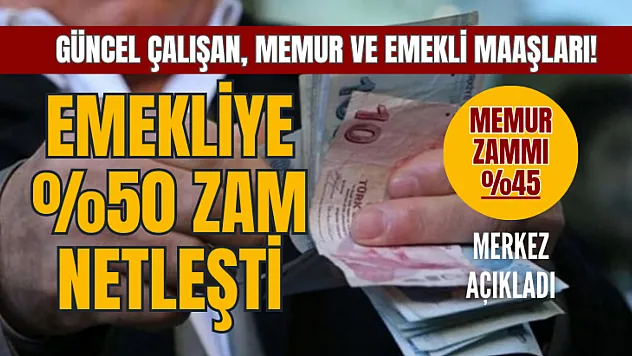 Memur ve emekli maaş zamları, Merkez'in yıl sonu enflasyon tahminine göre hesaplandı