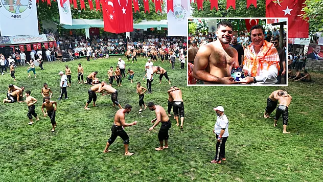 Menteşe Beşpınar Yağlı Güreşleri'nde başpehlivanlığı Erkan Taş kazandı