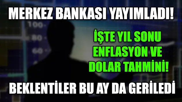 Merkez Bankası yayımladı! İşte yıl sonu enflasyon ve dolar tahmini! Beklentiler bu ay da geriledi