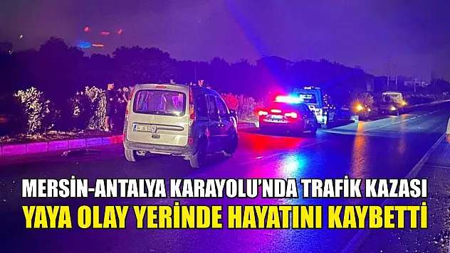 Mersin-Antalya Karayolu'nda trafik kazası: Yaya olay yerinde hayatını kaybetti