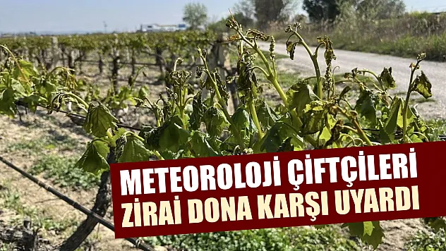 Meteoroloji çiftçileri zirai dona karşı uyardı