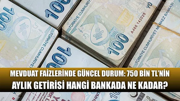 Mevduat Faizlerinde Güncel Durum: 750 Bin TL'nin Aylık Getirisi Hangi Bankada Ne Kadar?