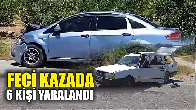Meydana gelen feci kazada 6 kişi yaralandı