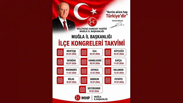 MHP Muğla'da İlçe Kongre Takvimi Açıklandı