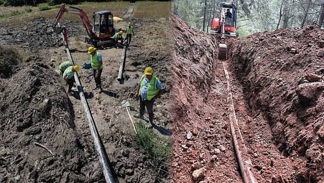Milas Dörttepe'de içme suyu terfi hattı yenilendi