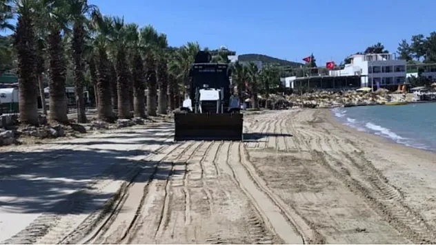 Milas sahilleri yaz sezonuna hazırlanıyor