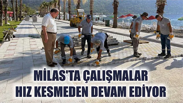 Milas'ta çalışmalar hız kesmeden devam ediyor