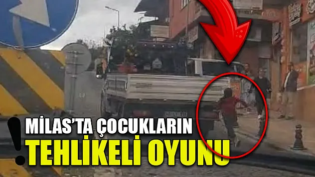 Milas'ta çocukların tehlikeli oyunu