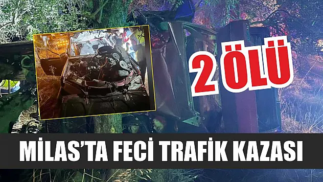 Milas'ta feci trafik kazası: 2 ölü