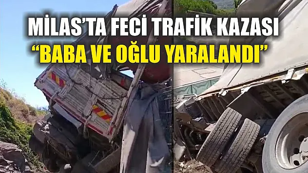 Milas'ta feci trafik kazası: 'Baba ve oğlu yaralandı'