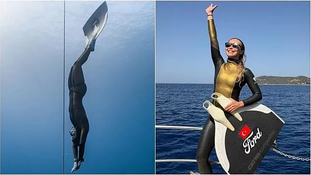 Milli sporcu Şahika Ercümen, 68 metrelik dalışıyla Türkiye şampiyonu oldu