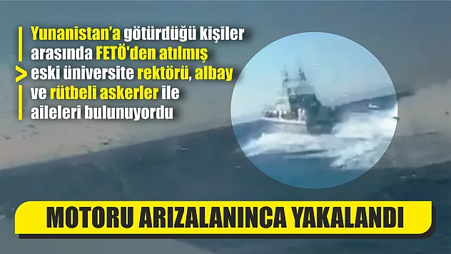 Motoru arızalanınca yakalandı